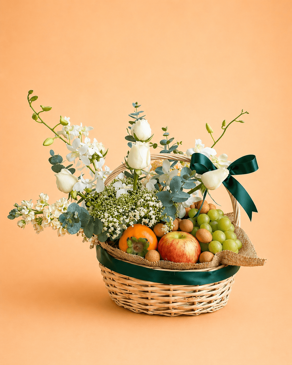 White Garden Basket