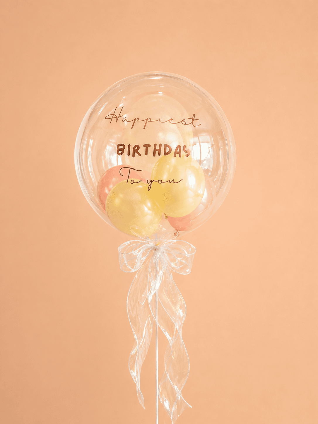 Peach Birthday Balloon