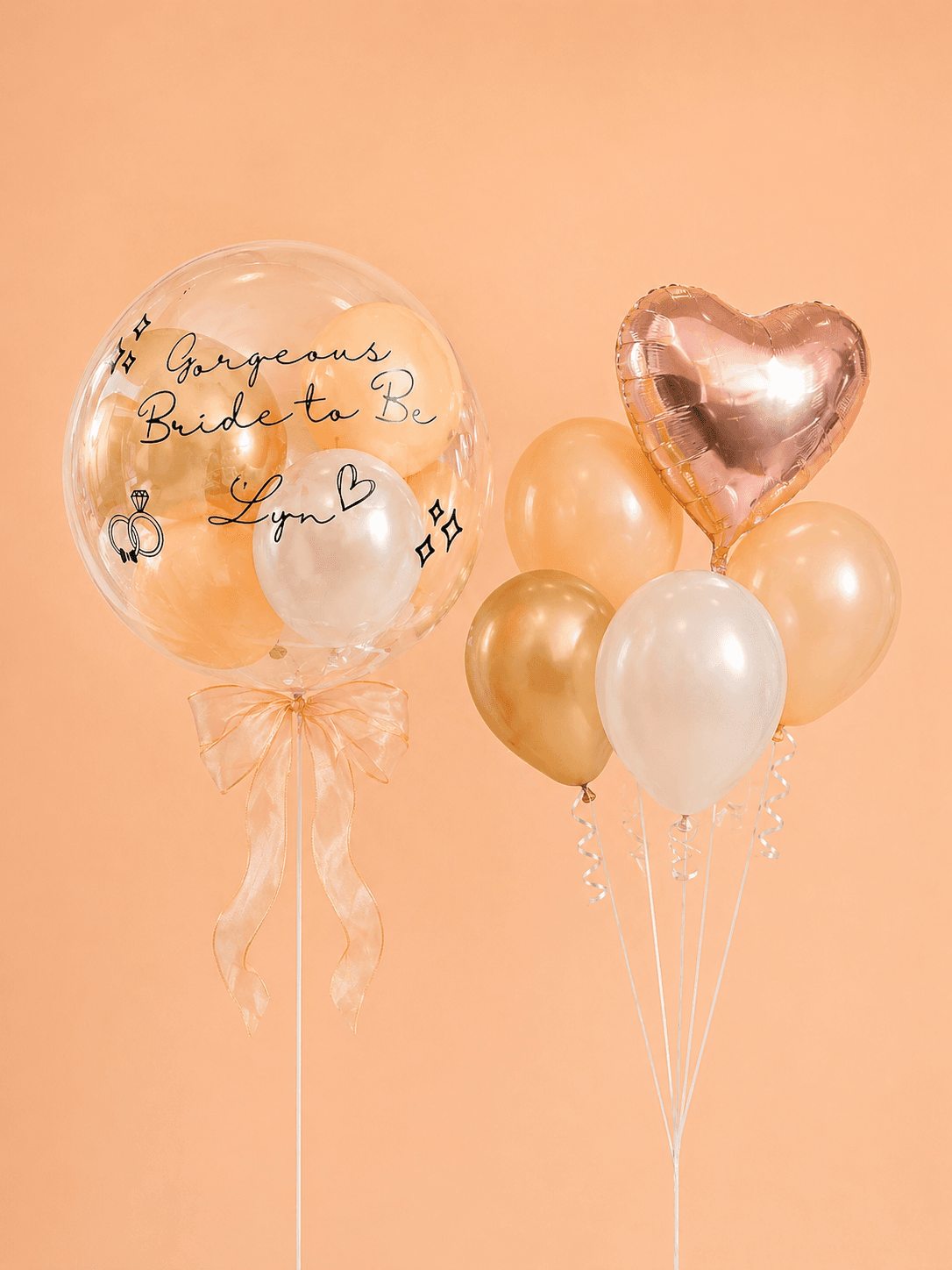 Champagne Bridal Balloon Set