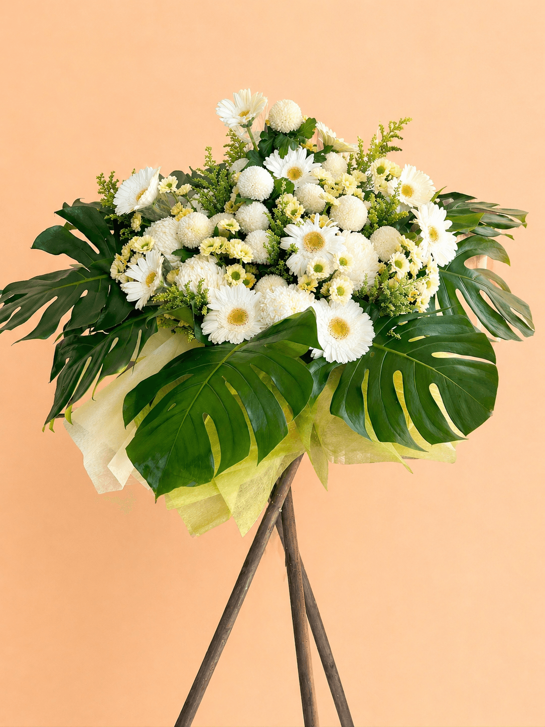 White Condolences Stand