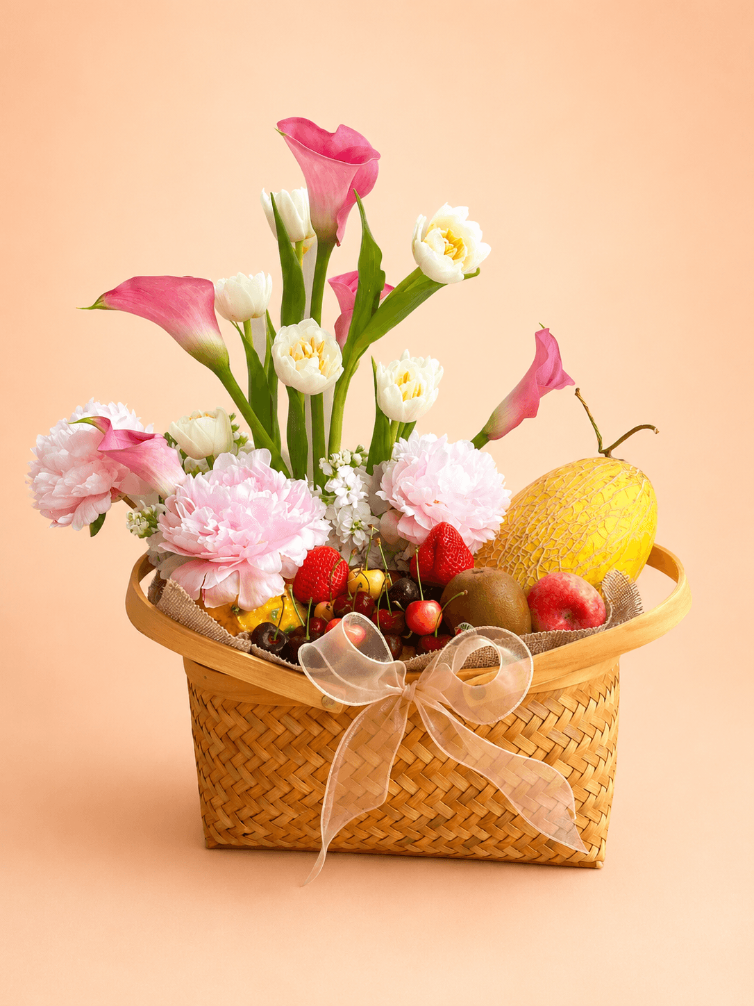 Pink Calla Premium Basket